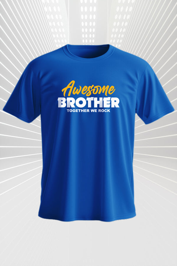 Awesome Brother & Sister Combo T-Shirts – Together We Rock | Rakhi Gift | Royal Blue